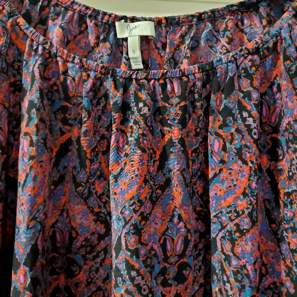 Joie - Newbury Silk Short Sleeve Peasant Blouse - Size S - Picture 9 of 10